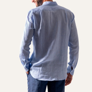 Casual Linen Shirt Light Blue
