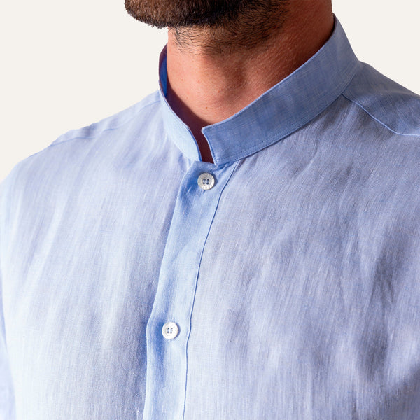 Casual Linen Shirt Light Blue