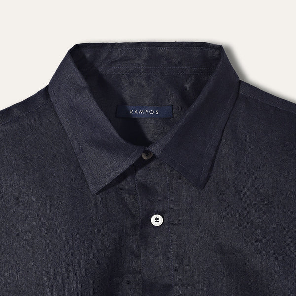 Classic Linen Shirt Navy