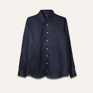 Classic Linen Shirt Navy