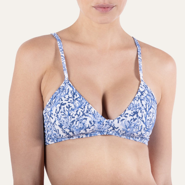 Full Cup Top Coral Blue - Bikini_Top - K A M P O S