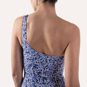 One - Shoulder One Piece Coral Deep - Onepieceswimsuit_Woman - K A M P O S