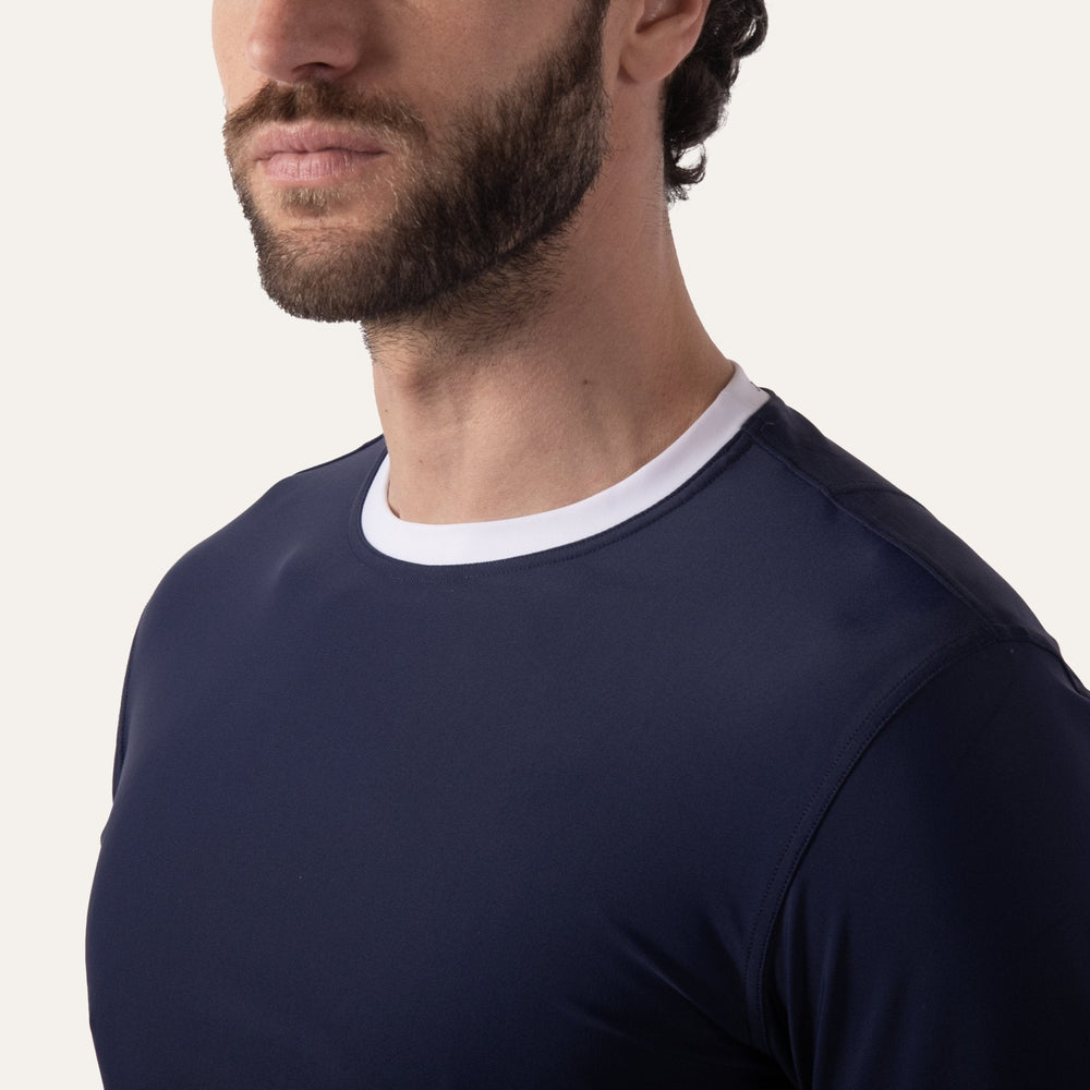 Rash Guard Man Navy (White) - Rashguard_Man - K A M P O S