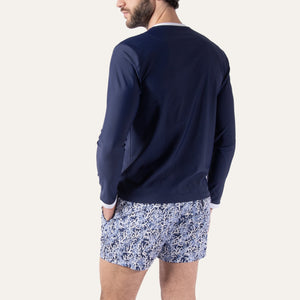 Rash Guard Man Navy (White) - Rashguard_Man - K A M P O S