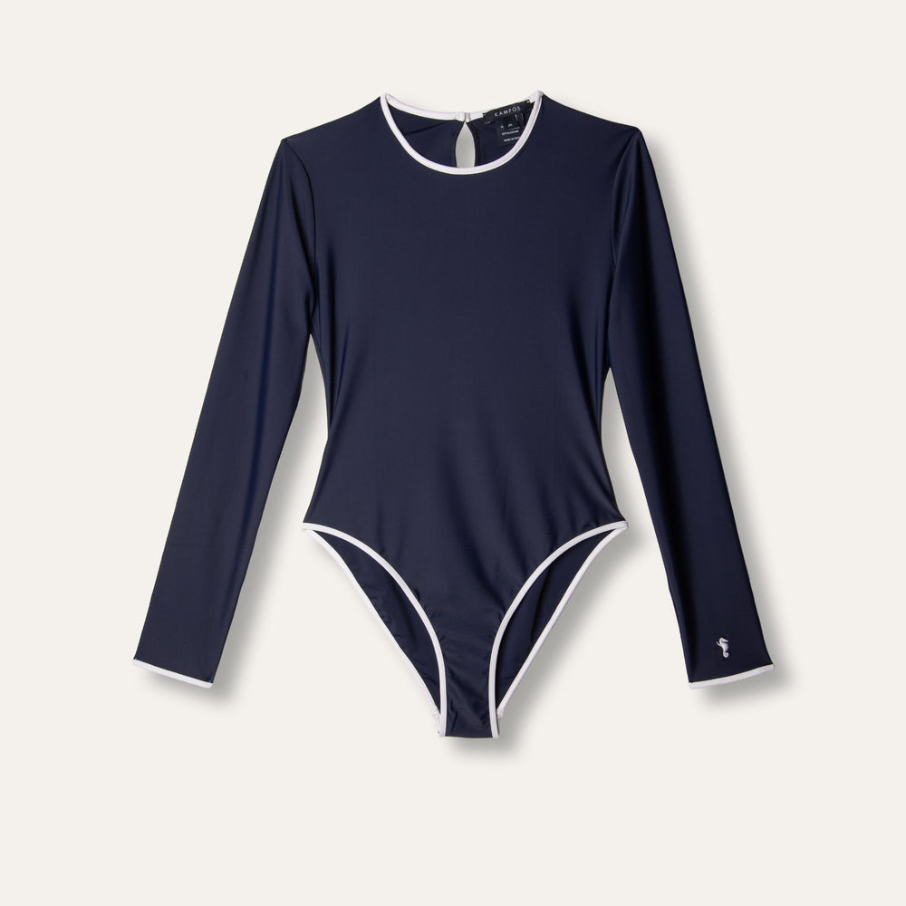 Rash Guard Woman Navy (White) - Rashguard_Woman - K A M P O S