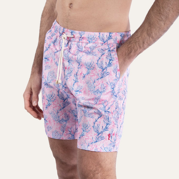 Swim Shorts Long Coral Pink - Swimshorts_Man - K A M P O S