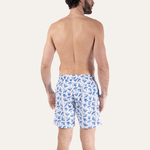 Swim Shorts Long Ray White - Swimshorts_Man - K A M P O S