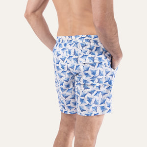 Swim Shorts Long Ray White - Swimshorts_Man - K A M P O S