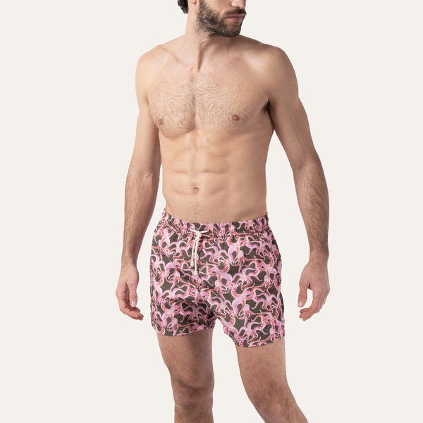 Swim Shorts Octopus Olive - Swimshorts_Man - K A M P O S