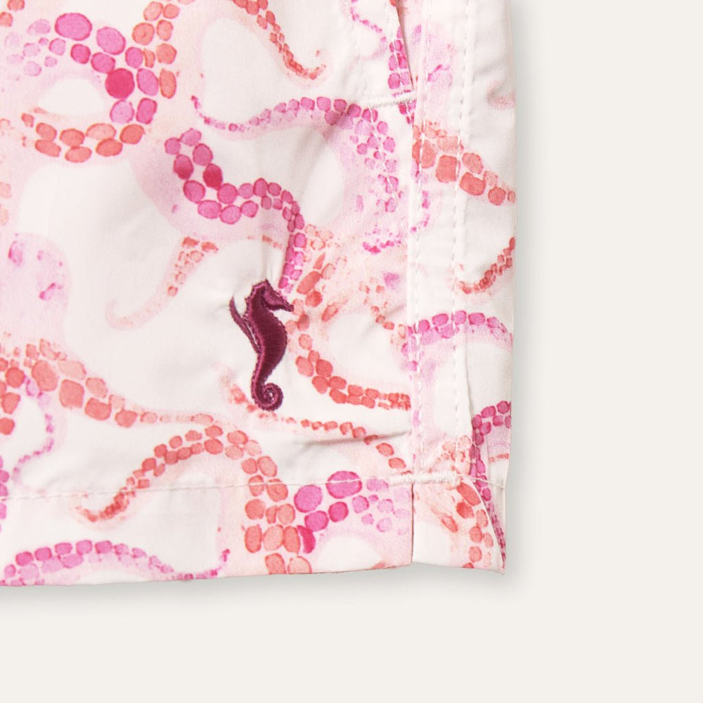 شورت سباحة باللون الوردي الأخطبوطي (للأطفال) 