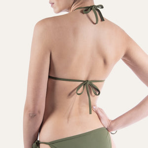 Tie - Side Top Olive - Bikini_Top - K A M P O S