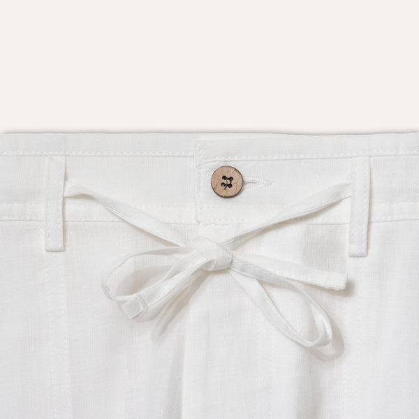 Linen Bermuda Shorts White