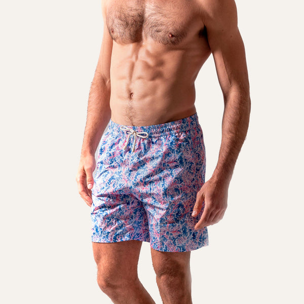 Swim Shorts Long Coral Red
