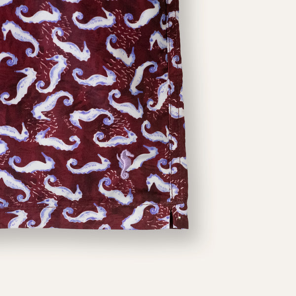 Swim Shorts Seahorse Burgundy