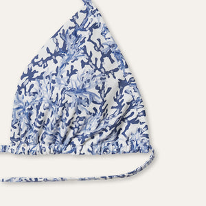 ربطة عنق جانبية علوية باللون الأزرق المرجاني