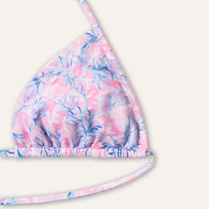 بيكيني برباط جانبي باللون الوردي المرجاني