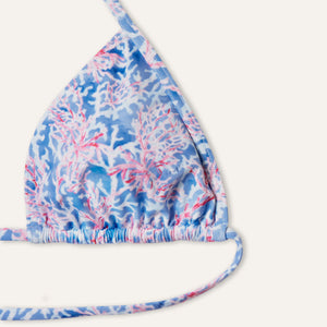 بيكيني برباط جانبي باللون الأحمر المرجاني