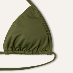 ربطة عنق من الجانب العلوي باللون الزيتوني